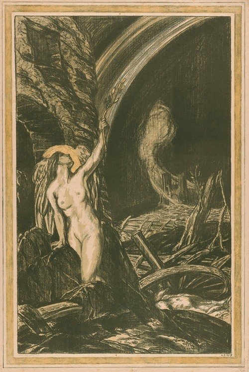 The Re-birth of the arts (gesigneerd) (1875)