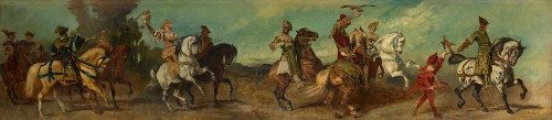 Entwurf zum Festzug 1879 – Die Falkenjagd (1879)