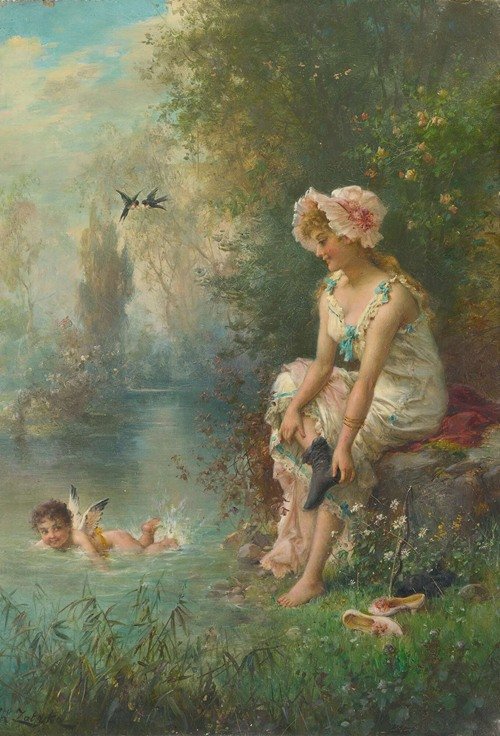 Love By The River’s Edge — Hans Zatzka