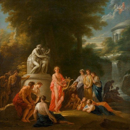 Apollo spielt auf der Lyra im Kreis der Hirten (Entwurf für den Vorhang des Alten Burgtheaters) (1794)