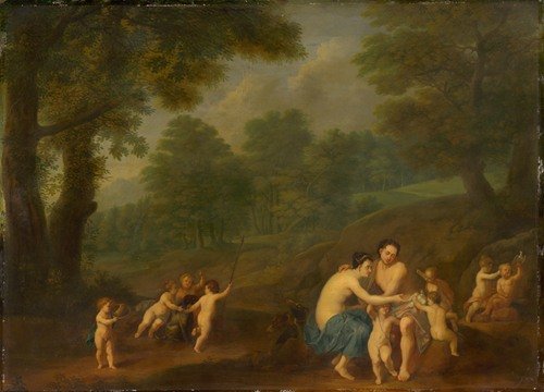 Venus and Adonis (Love Scene) (1731) — Johann Friedrich Gerhard