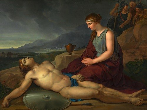 Antigone neben dem Leichnam ihres Bruders Polyneikes kniend (around 1805)