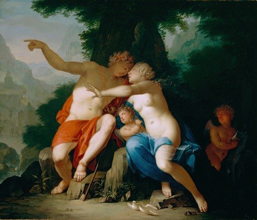 Venus and Adonis (ca. 1718) — Mattheus Terwesten