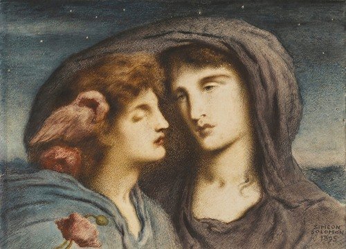 Night looking upon sleep her beloved child (1895)