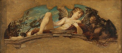 Allegorische Darstellung eines liegenden Knaben (1884-1885)