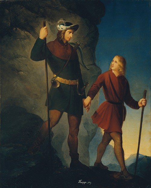 Die Errettung Kaiser Maximilians I. aus der Martinswand (1849)