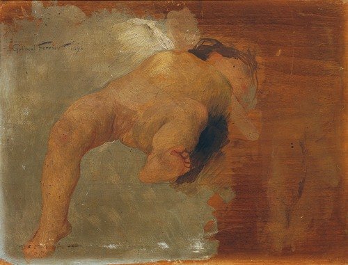 Liegender Putto (1891) — Gabriel Ferrier