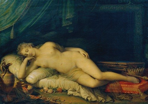 Venus, auf einem Ruhebett schlafend (1826) — Johann Baptist von Lampi the Younger