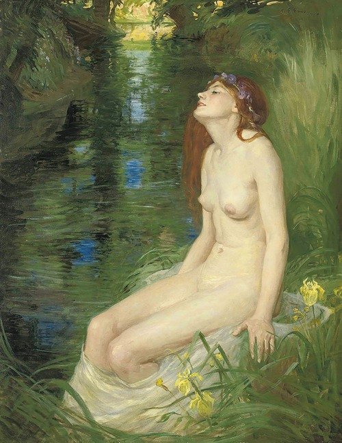 A nymph beside a pool (1910)