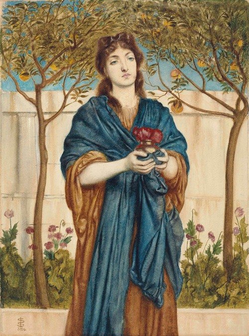 A priestess of Diana offering Poppies (1864)