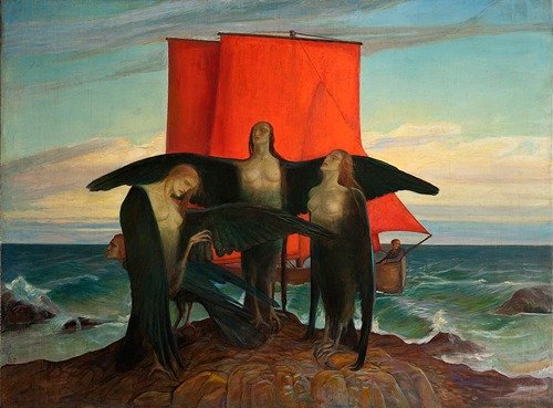 Symbolic scene against the sea (ca 1929)