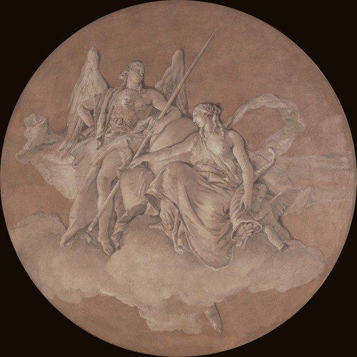 Allegorical Figures Representing Virtue and Abundance (1760)