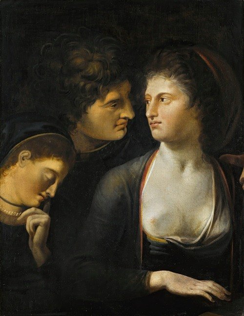 Lysander With Helena And Hermia, From A Midsummer Night’S Dream