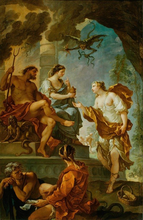 Psyche Obtaining the Elixir of Beauty from Proserpine (1735)