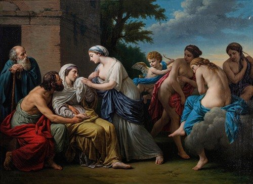 L’Amitié consolant la Vieillesse de la perte de la beauté et du départ des plaisirs (1786)