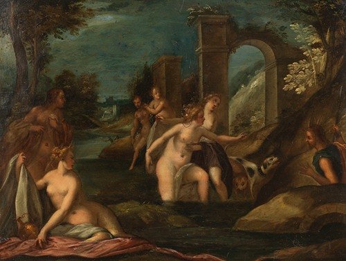 Aktaeon surprises Diana in her bath (1600)