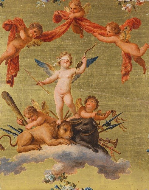 Eros defeats war, strength and ferocity