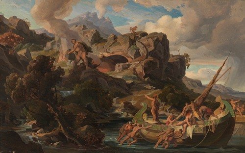 Departure from the lands of the Cyclops (1864)