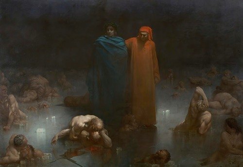 Dante and Virgil in the Ninth Circle of Hell (1861) — Gustave Doré