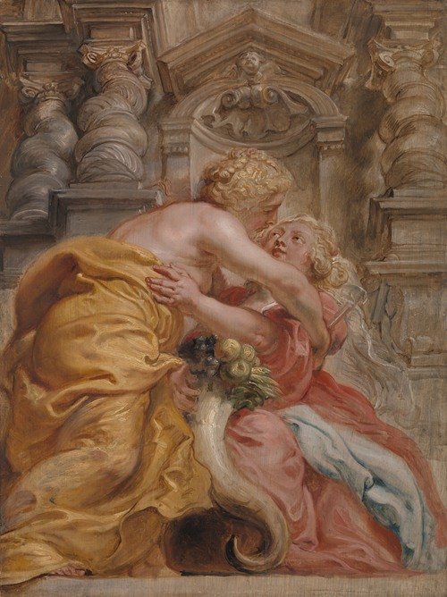 Peace Embracing Plenty (between 1633 and 1634)