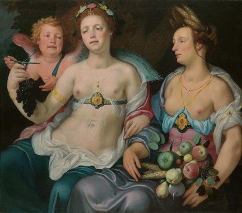 Venus, Cupid and Ceres (1604) — Cornelis Cornelisz Van Haarlem