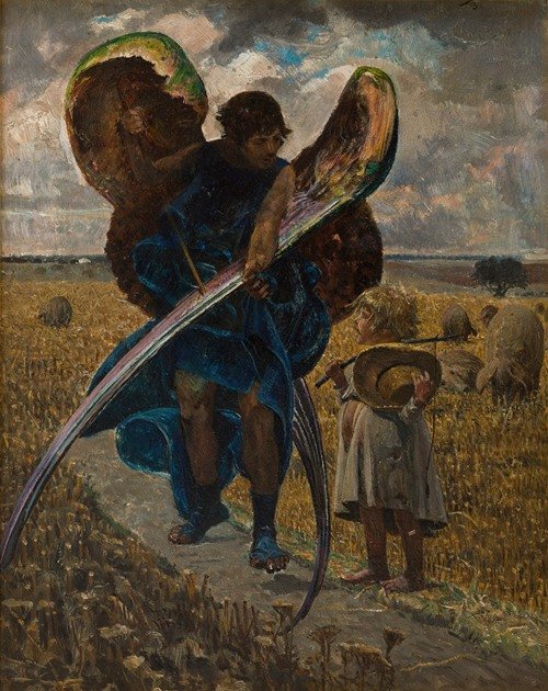 Following the Angel – Triptych (Central Part) (1901)
