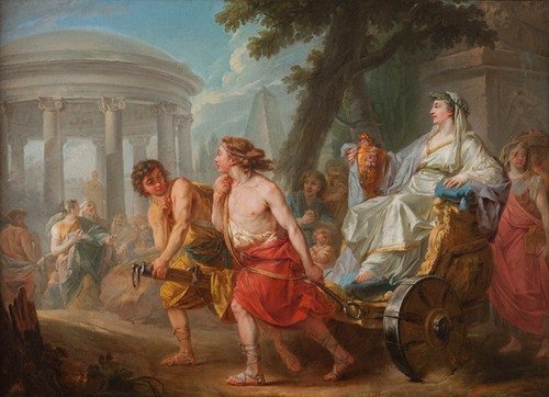 Cleobis and Biton with Cydippe in the Front of Hera Temple (1764)