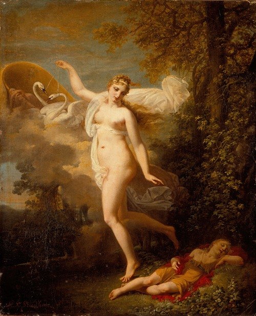 Venus and a Sleeping Cupid (circa 1810)