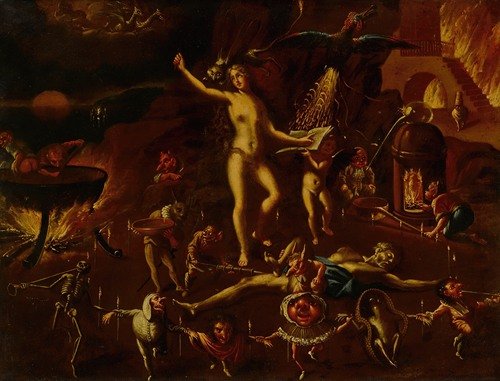 A witchcraft scene
