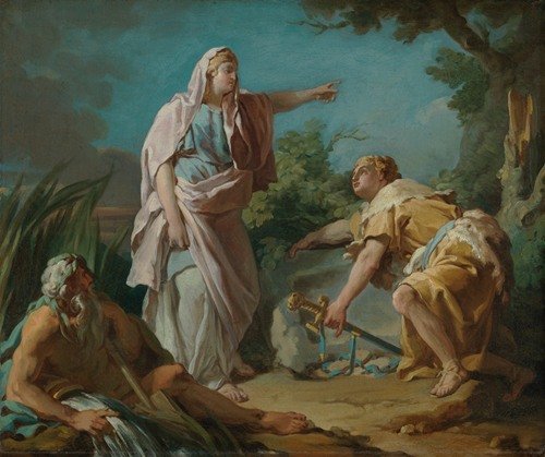 Aethra Showing her Son Theseus the Place Where his Father had Hidden his Arms (1768)