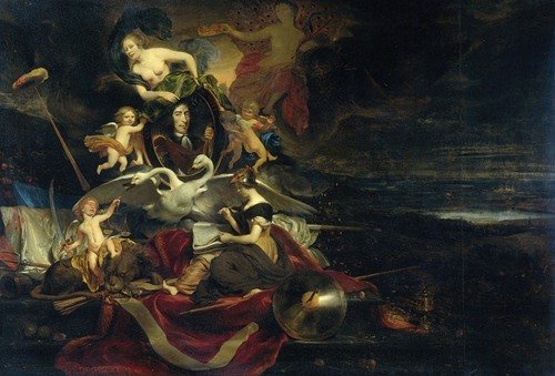Allegory on the Dutch Raid on the Medway (1667), with a Portrait of Cornelis de Witt (1668)