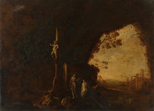 Nymphs in a Cave with Antique Ruins (c. 1645 – c. 1655)