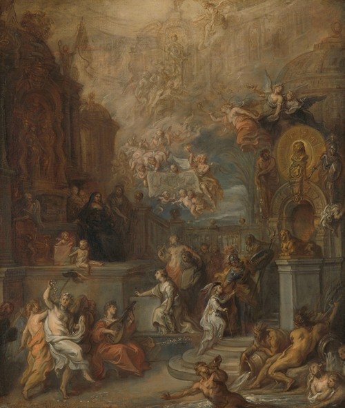 Allegory of the Farewell of William III from Amalia van Solms following the transfer of Regency to the States General (1661)