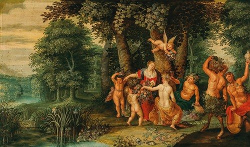 A Bacchanal with Ceres and Satyrs (17th Century)