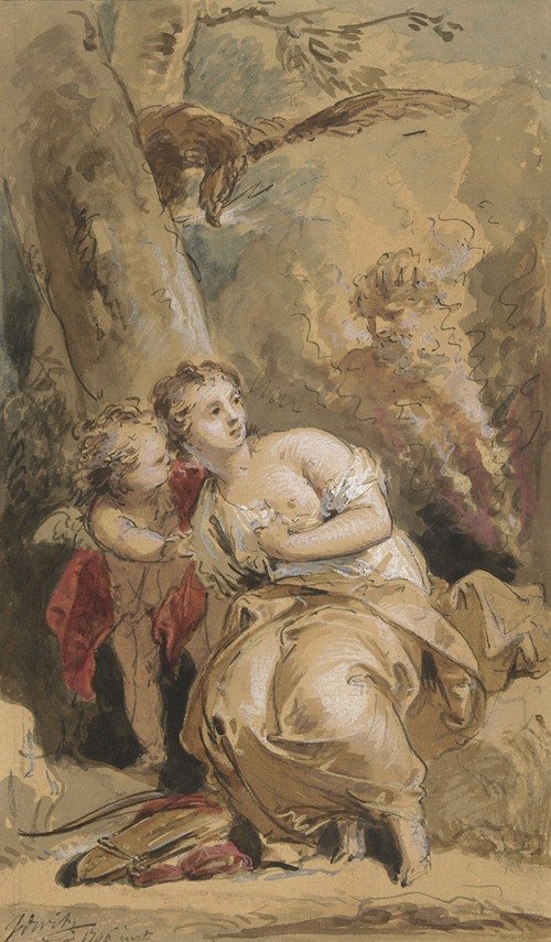 Callisto, Amor en Jupiter met de adelaar (1746)