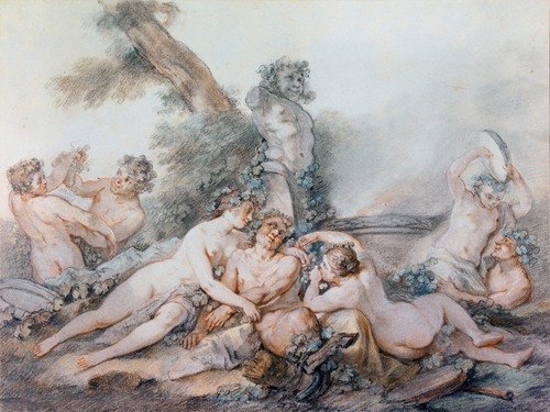 Nymphes et Satyres auprès d’un terme de Bacchus (18th century)