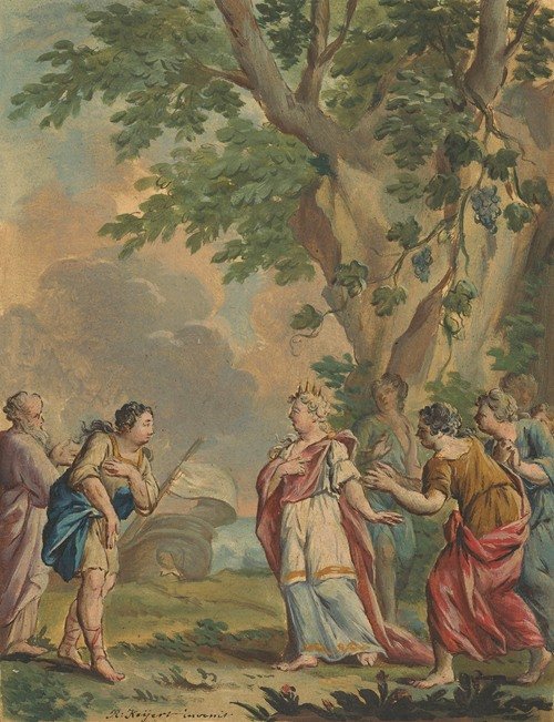 Telemachus en Mentor komen aan bij de nimf Calypso (1719 – 1775)