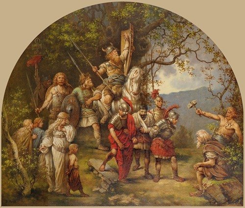 Gefangene Römer und Germanen