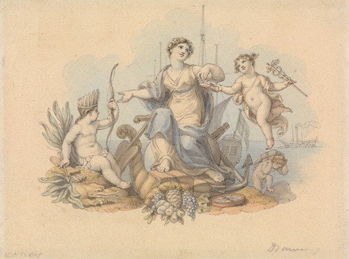 Allegory of Sea Trades — Edward Francis Burney
