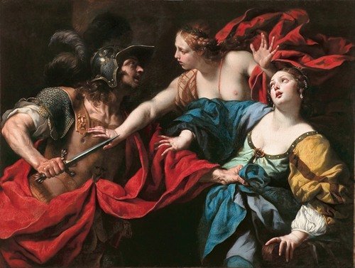 Venus preventing her son Aeneas from killing Helen of Troy (circa 1650)