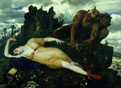 Sleeping Diana Watched by Two Fauns (1877-1885)