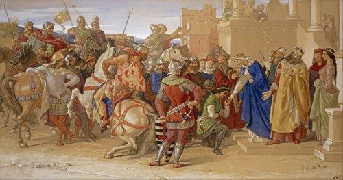 Piety; The Knights of the Round Table about to Depart in Quest of the Holy Grail (1849)