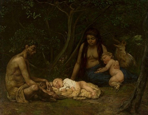 Satyr’s family (bringing up of Zeus) (1886)