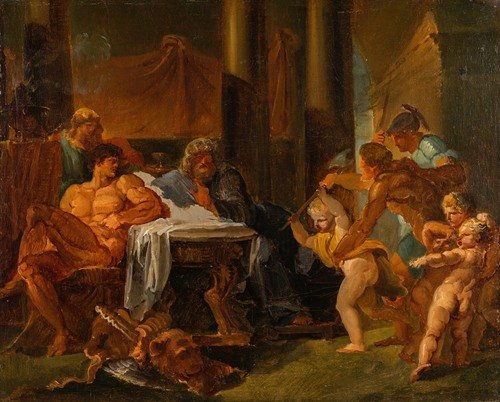 Hercules and Theseus in the Palace of King Pittheus