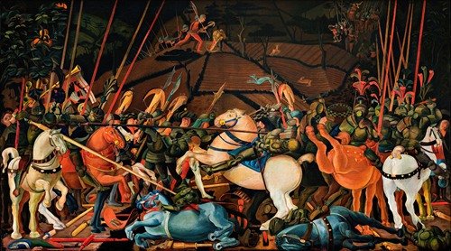 Fantasy of Paolo Uccellos La Battaglia (prestudy) (1923)