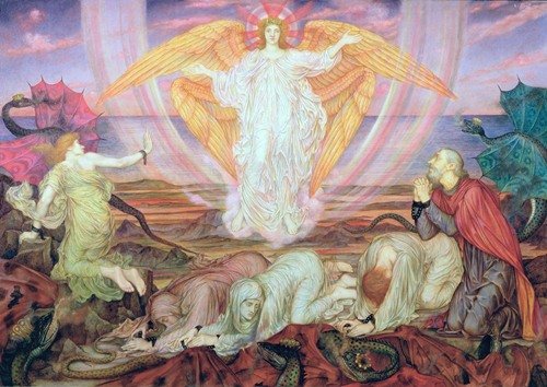 Death of the Dragon (circa 1914) — Evelyn De Morgan