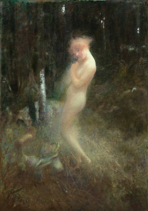A nymph and forest fairies
