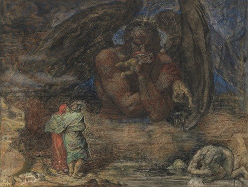 Dante and Virgil encounter Lucifer in Hell (1923)