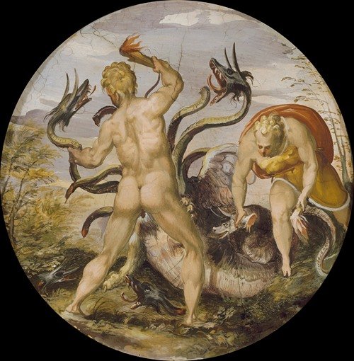 Hercules and the hydra from Lerna (1555 – 1556)