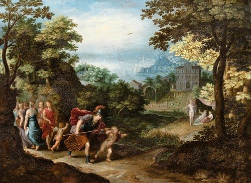 Apollo and Minerva leaving the Muses for Venus, Ceres and Bacchus (1606)